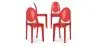 Buy X4 Dining chair Victoire Design Transparent Red transparent 16459 - prices