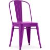 Buy Bistrot Metalix style chair square Seat - New edition - Metal Mauve 59687 in the United Kingdom