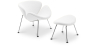 Buy Slice Armchair with Matching Ottoman  White 16762 - prices