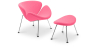 Buy Slice Armchair with Matching Ottoman  Pink 16762 in the United Kingdom