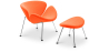 Buy Slice Armchair with Matching Ottoman  Orange 16762 home delivery