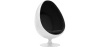Buy Armchair Ele Chair - White Exterior - Fabric Black 13192 - in the UK