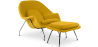 Buy Fauteuil Womb avec ottoman - Tissu Yellow 16503 - in the UK