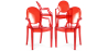 Buy X4 Armchair Louis King Design Transparent Red transparent 16464 - in the UK