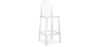 Buy Bar stool with backrest Victoire - 65cm - Design Transparent Transparent 58805 - in the UK