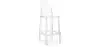 Buy Bar stool with backrest Victoire - 65cm - Design Transparent Transparent 58805 - in the UK
