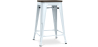 Buy Bar Stool - Industrial Design - Wood & Steel - 60cm -Metalix Grey blue 58354 at MyFaktory