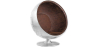 Buy Ball Chair Aviator Armchair - Microfiber Aged Leather Effect Brown 26718 - in the UK