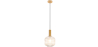 Buy Pendant lamp in vintage style, glass and metal - Genoveva Beige 59835 - in the UK