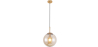 Buy Glass Shade Hanging Lamp with Adjustable Tube Beige 59837 - in the UK