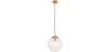 Buy Glass Shade Hanging Lamp with Adjustable Tube Transparent 59837 at MyFaktory