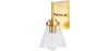 Buy Classy Glass and Metal Wall Lamp Gold 59844 - in the UK