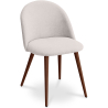 Buy Dining Chair - Upholstered in Fabric - Scandinavian Style - Bennett Cream 58982 at MyFaktory