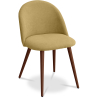 Buy Dining Chair - Upholstered in Fabric - Scandinavian Style - Bennett Light Yellow 58982 home delivery