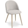 Buy Dining Chair - Upholstered in Fabric - Scandinavian Style - Bennett  Cream 59261 with a guarantee