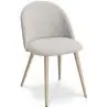 Buy Dining Chair - Upholstered in Fabric - Scandinavian Style - Bennett  Cream 59261 with a guarantee
