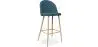 Buy Fabric Upholstered Stool - Scandinavian Design - 76cm - Bennett Turquoise 59356 - in the UK