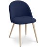 Buy Dining Chair - Upholstered in Fabric - Scandinavian Style - Bennett  Dark blue 59261 home delivery