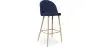 Buy Fabric Upholstered Stool - Scandinavian Design - 76cm - Bennett Dark blue 59356 home delivery
