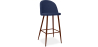 Buy Fabric Upholstered Stool - Scandinavian Design - 73cm - Bennett Dark blue 59357 in the United Kingdom