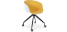 Buy White Padded Office Chair with Armrests and Wheels Yellow 59887 at MyFaktory