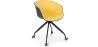 Buy Black Padded Office Chair with Armrests and Wheels Yellow 59888 at MyFaktory