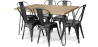 Buy Hairpin 150x90 Dining Table + X6 Bistrot Metalix Chair Black 59922 - in the UK