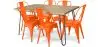 Buy Hairpin 150x90 Dining Table + X6 Bistrot Metalix Chair Orange 59922 at MyFaktory
