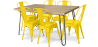 Buy Hairpin 150x90 Dining Table + X6 Bistrot Metalix Chair Yellow 59922 in the United Kingdom