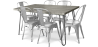 Buy Grey Hairpin 150x90 Dining Table + X6 Bistrot Metalix Chair Silver 59924 - prices