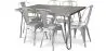 Buy Grey Hairpin 150x90 Dining Table + X6 Bistrot Metalix Chair Silver 59924 - prices