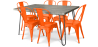 Buy Grey Hairpin 150x90 Dining Table + X6 Bistrot Metalix Chair Orange 59924 at MyFaktory