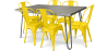 Buy Grey Hairpin 150x90 Dining Table + X6 Bistrot Metalix Chair Yellow 59924 home delivery