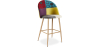 Buy Patchwork Upholstered Stool - Scandinavian Style - Bennett Multicolour 59945 - in the UK