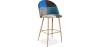 Buy Patchwork Upholstered Stool - Scandinavian Style - Bennett Multicolour 59946 - in the UK
