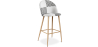 Buy Patchwork Upholstered Stool - Scandinavian Style - Black and White - Bennett  White / Black 59947 - in the UK