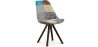 Buy Dining Chair Brielle Upholstered Scandi Design Dark Wooden Legs Premium - Patchwork Amy Multicolour 59955 - in the UK