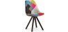 Buy  Dining Chair Brielle Upholstered Scandi Design Dark Wooden Legs Premium - Patchwork Fiona Multicolour 59956 - in the UK