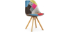 Buy Dining Chair Brielle Upholstered Scandi Design Wooden Legs Premium - Patchwork Fiona Multicolour 59961 - in the UK