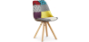 Buy Dining Chair Brielle Upholstered Scandi Design Wooden Legs Premium - Patchwork Jay Multicolour 59962 - in the UK