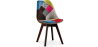 Buy Dining Chair Brielle Upholstered Scandi Design Dark Wooden Legs Premium New Edition - Patchwork Fiona Multicolour 59966 - in the UK
