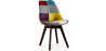 Buy Dining Chair Brielle Upholstered Scandi Design Dark Wooden Legs Premium New Edition - Patchwork Jay Multicolour 59967 - in the UK