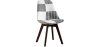 Buy Dining Chair Brielle Upholstered Scandi Design Dark Wooden Legs Premium New Edition - Patchwork Max White / Black 59969 - in the UK