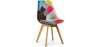 Buy Dining Chair Brielle Upholstered Scandi Design Wooden Legs Premium New Edition - Patchwork Fiona Multicolour 59971 - in the UK
