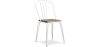 Buy Industrial Style Metal and Light Wood Chair - Gillet White 59989 - prices