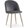 Buy Dining Chair - Velvet Upholstered - Scandinavian Style - Bennett Dark grey 59990 at MyFaktory