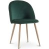 Buy Dining Chair - Velvet Upholstered - Scandinavian Style - Bennett Dark green 59990 in the United Kingdom