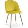 Buy Dining Chair - Velvet Upholstered - Scandinavian Style - Bennett Yellow 59990 - in the UK