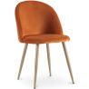 Buy Dining Chair - Velvet Upholstered - Scandinavian Style - Bennett Reddish orange 59990 with a guarantee