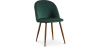 Buy Dining Chair - Upholstered in Velvet - Scandinavian Design - Bennett Dark green 59991 in the United Kingdom